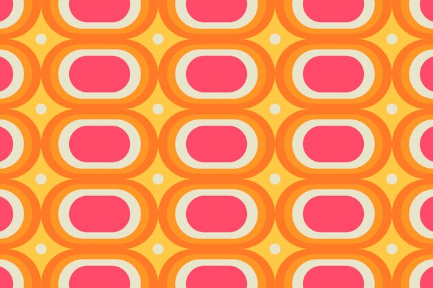 Retro colorful background, geometric oval shape vector