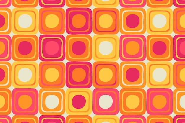 Free vector retro colorful background, geometric square shape vector