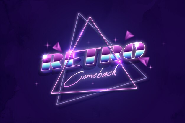 Retro comeback text effect