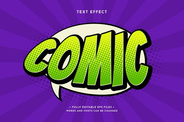 Retro comic text effect