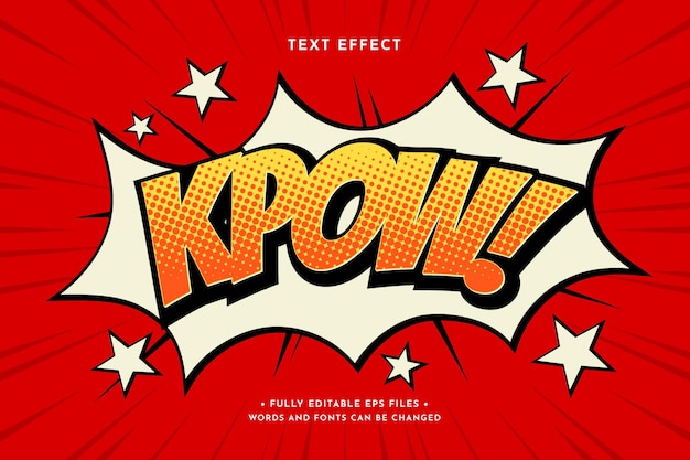 Retro comic text effect