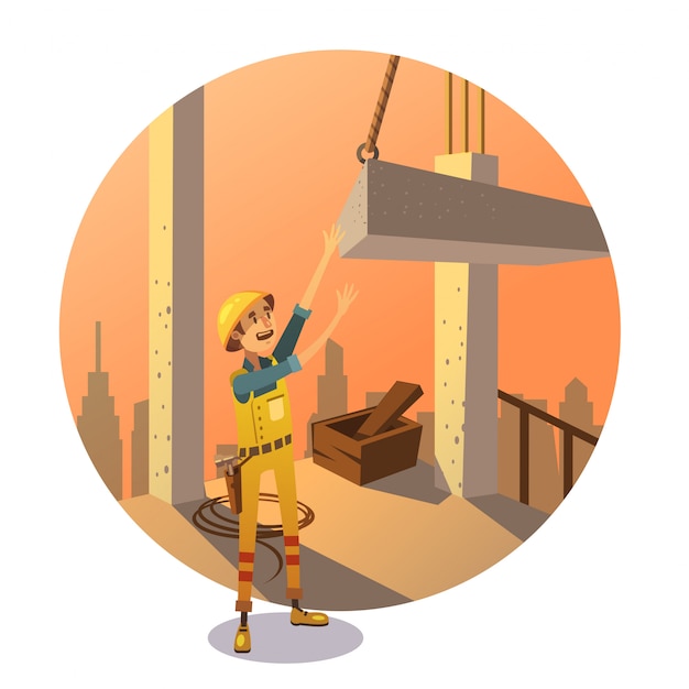 Free vector retro construction cartoon