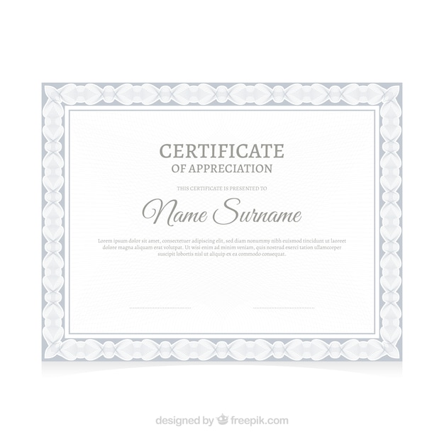 Free vector retro diploma template