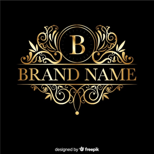 Free vector retro elegant ornamental logo