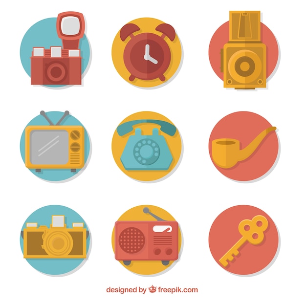 Free vector retro elements collection