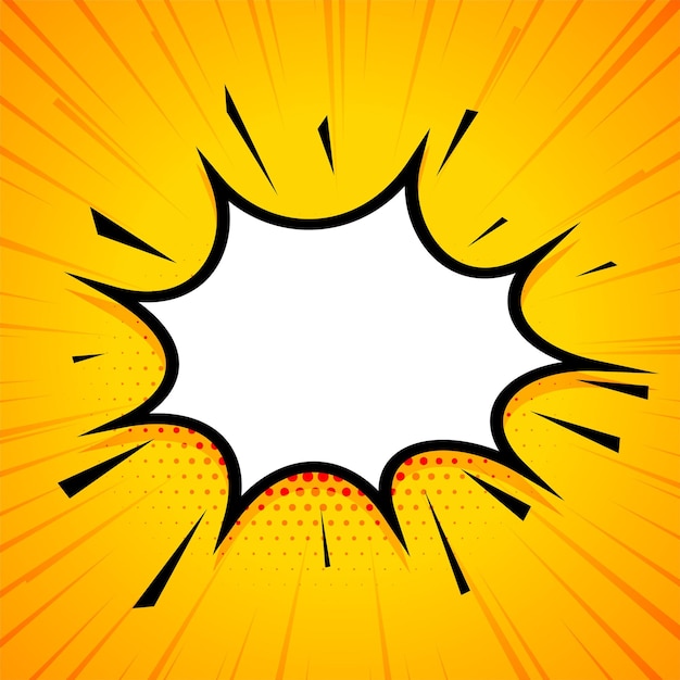 Бесплатное векторное изображение Ретро-взрыв комический чат пузырь фона с полутоновым эффектом вектора