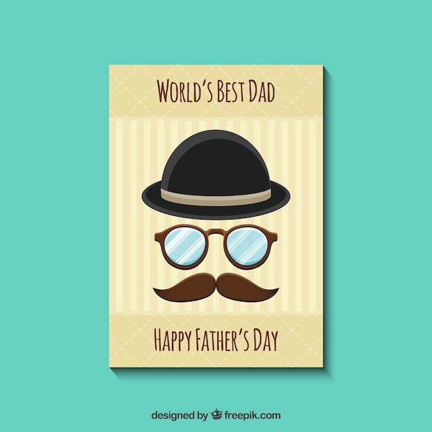 Free vector retro father's day card