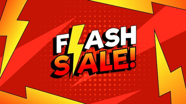 Free vector retro flash sale comic style lightning border