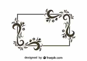 Free vector retro floral frame design