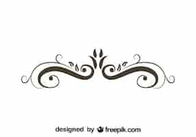 Free vector retro floral ornamental graphic element