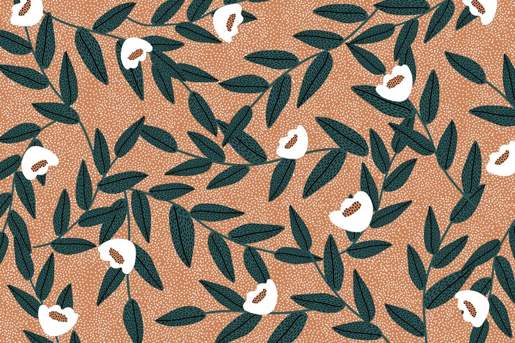 Free Vector retro flower pattern