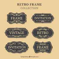 Vettore gratuito collezione retro cornice