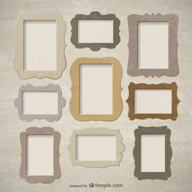 Free vector retro frames set