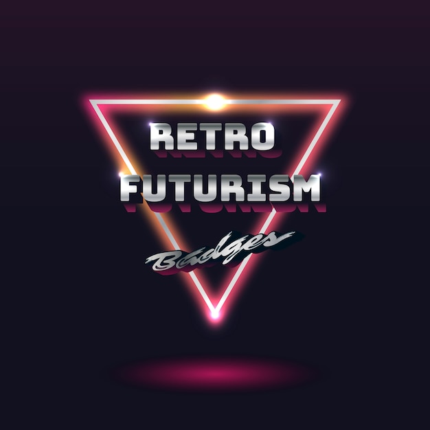 Free vector retro futurism sign