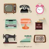 Free vector retro gadgets collection