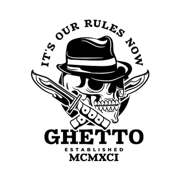 Vettore gratuito logo retrò gandster