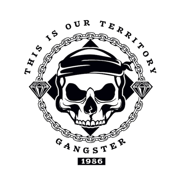 Retro gandster logo