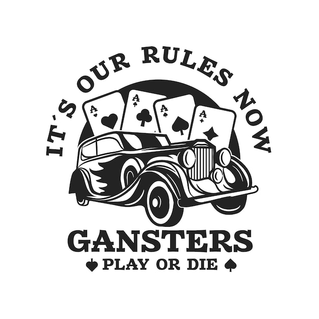 Free vector retro gandster logo