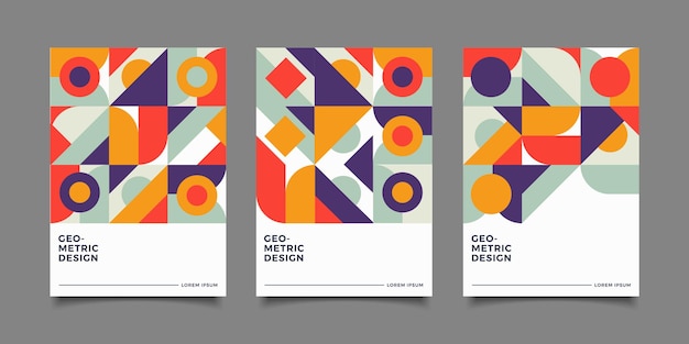 Retro geometric cover design