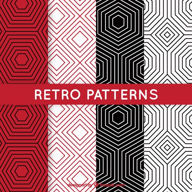 Retro geometric patterns