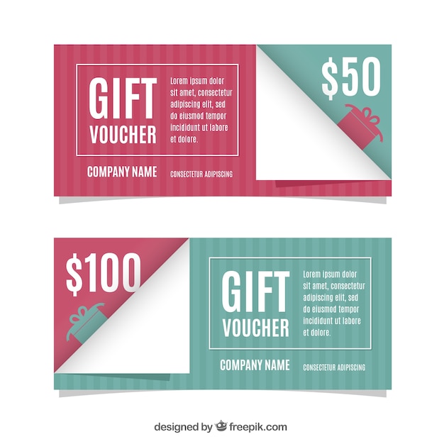 Free vector retro gift coupons