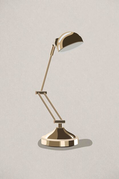 Элемент дизайна ретро золотой лампы