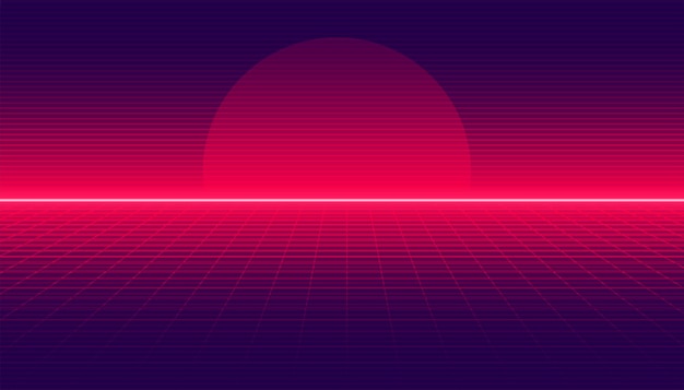 Retro gradient background in linear style