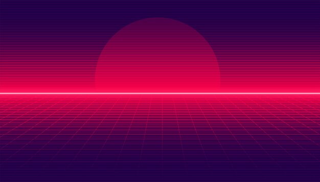 Retro gradient background in linear style