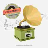 Free vector retro gramophone