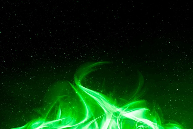 Бесплатное векторное изображение Граница вектора пламени зеленого огня ретро