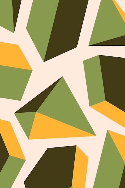 無料ベクター レトロな緑の幾何学的形状パターン背景ベクトル