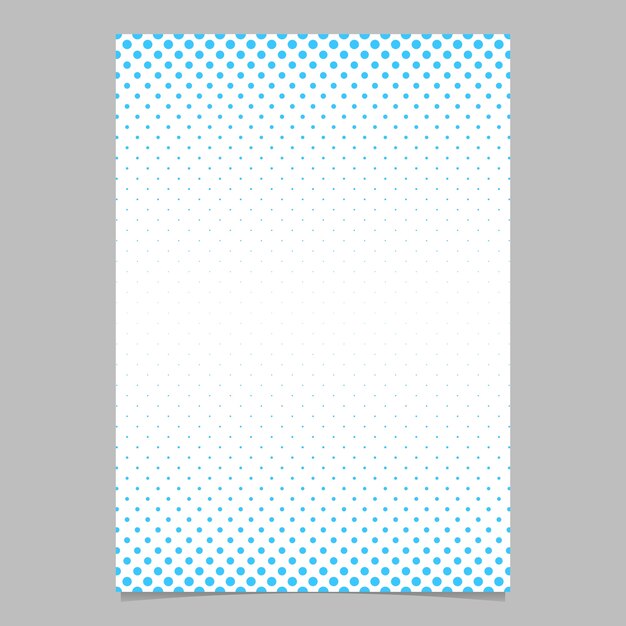 Retro halftone dot pattern brochure template - vector poster background illustration with circle pattern