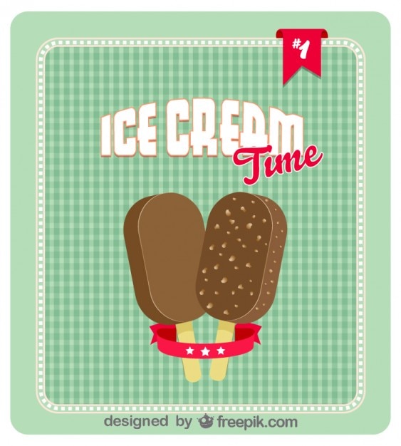 Retro ice cream poster design