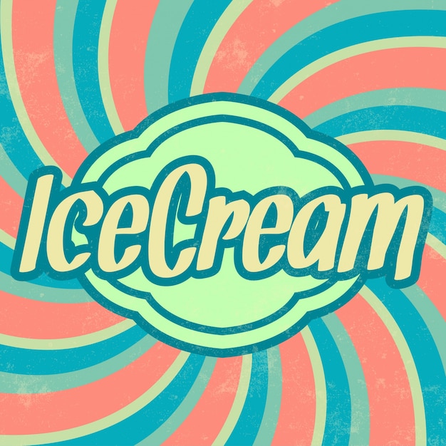 Retro ice cream sign