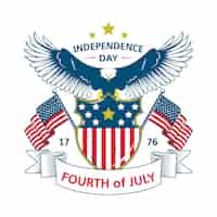 Free vector retro independence day concept