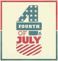 Free vector retro independence day design