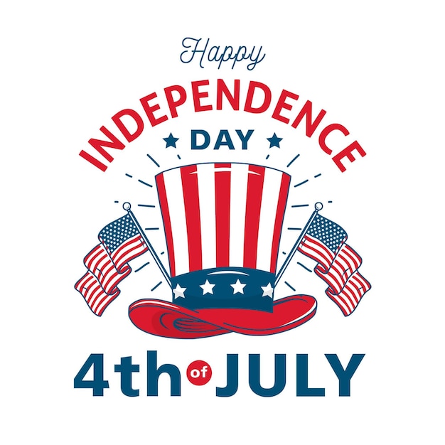 Бесплатное векторное изображение Ретро день независимости