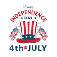 Free vector retro independence day