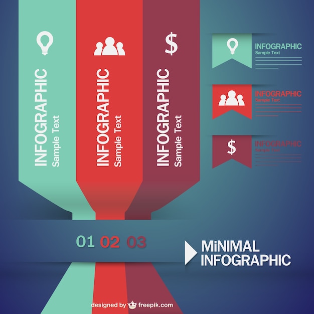 Free vector retro infographic minimal design