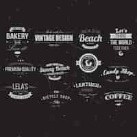 Free vector retro labels collection