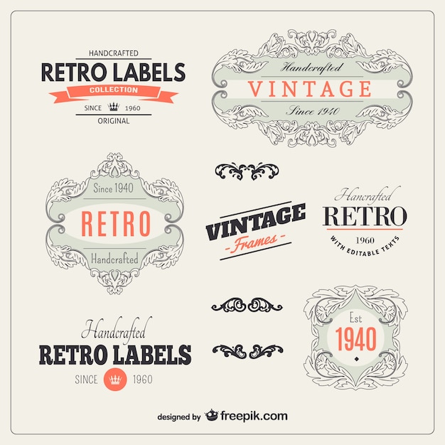 Retro labels collection