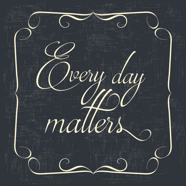 Free Vector retro lettering "every day matters"