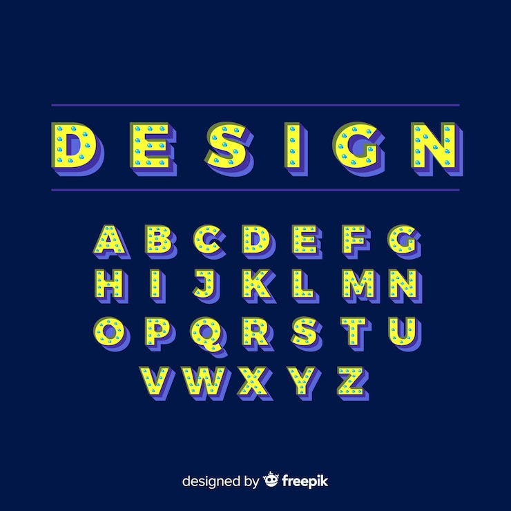 免費 Vector 逆向光符號字母