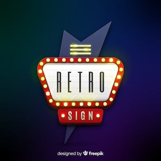 Free vector retro light sign