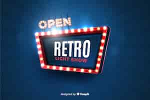 Free vector retro lights billboard