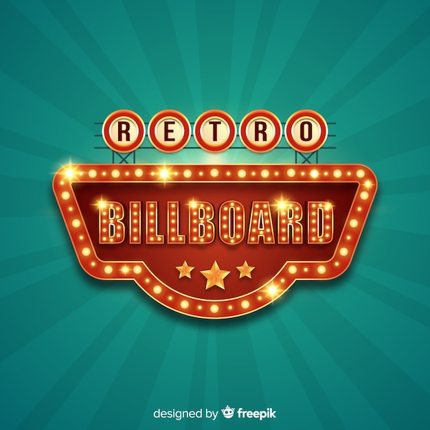 Free vector retro lights billboard