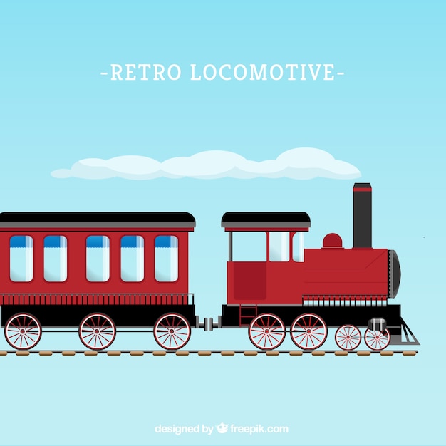 Vettore gratuito retro locomotiva