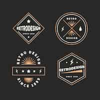 Free vector retro logo collection concept