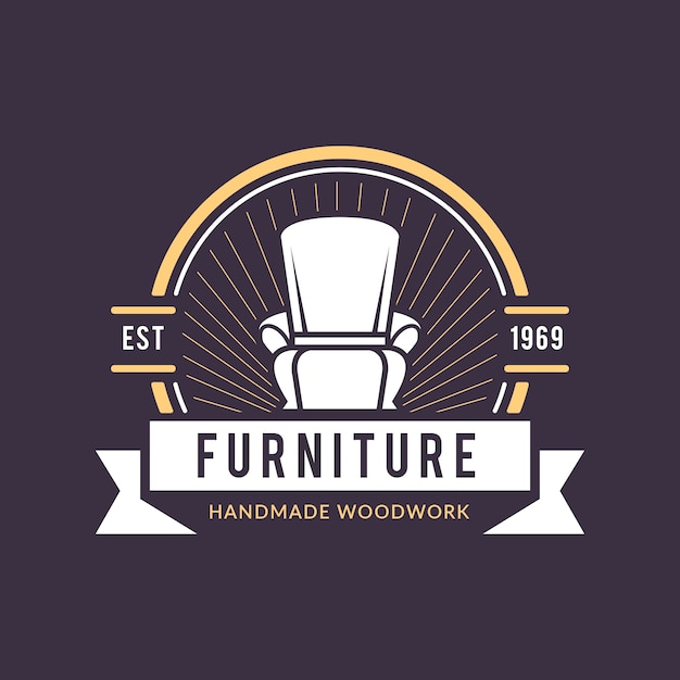 Retro logo for furniture concept