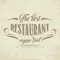 Free vector retro logo for a restaurant